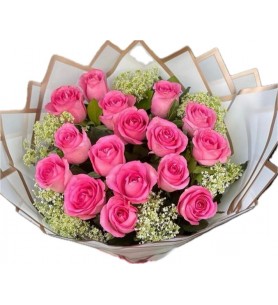 İTHAL PEMBE GÜL DEMETİ